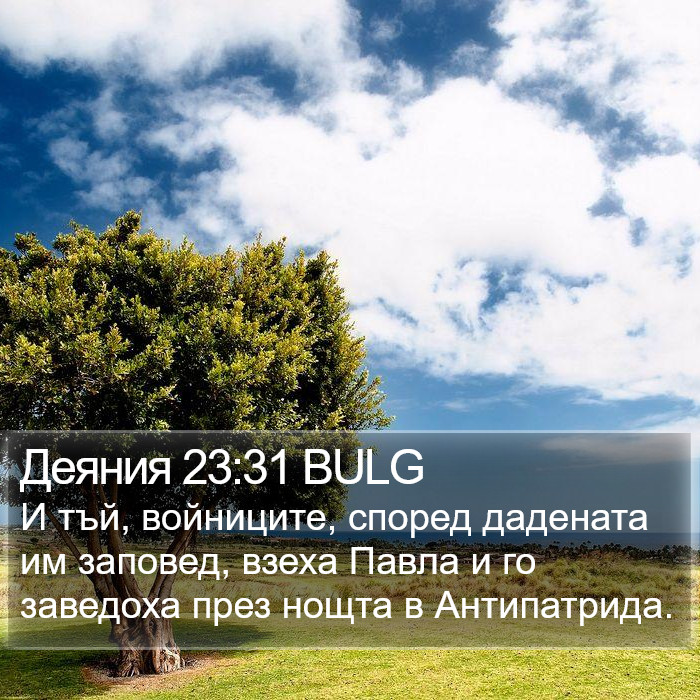 Деяния 23:31 BULG Bible Study