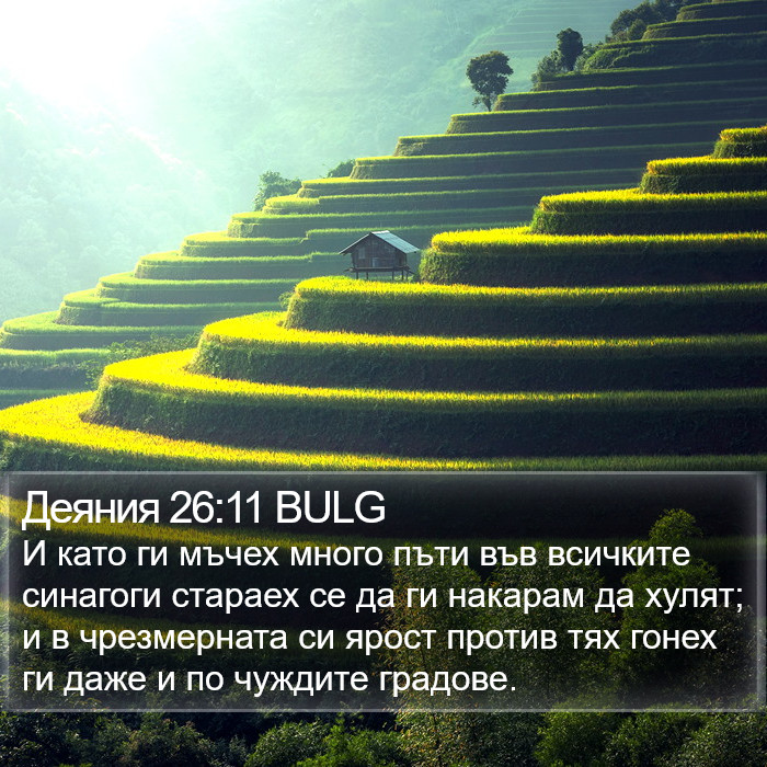 Деяния 26:11 BULG Bible Study