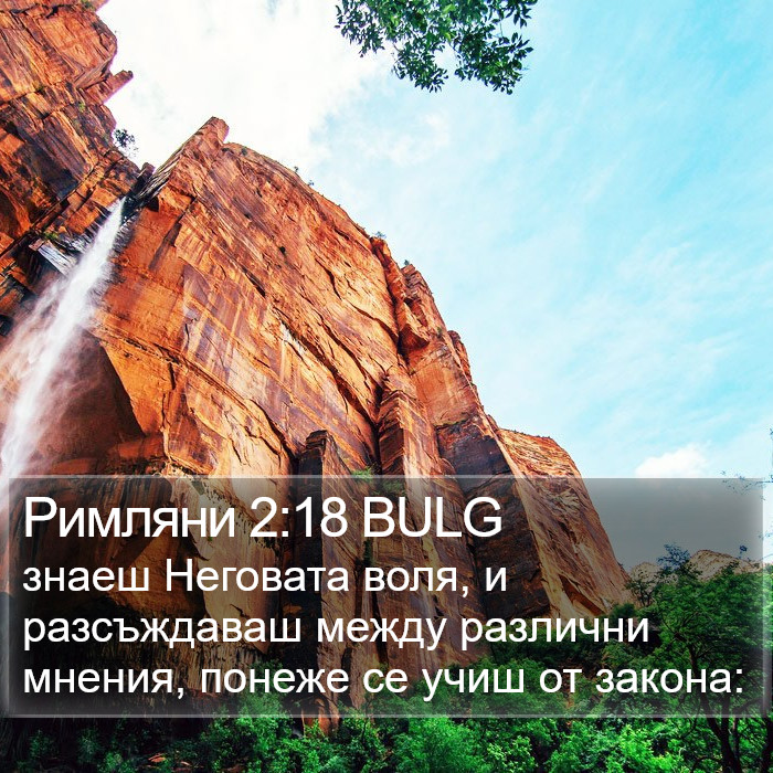 Римляни 2:18 BULG Bible Study