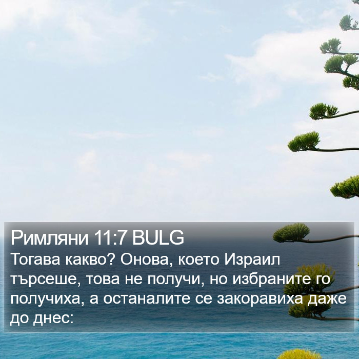 Римляни 11:7 BULG Bible Study