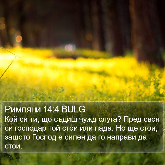 Римляни 14:4 BULG Bible Study