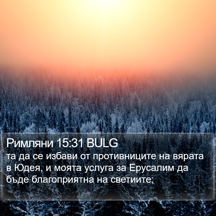 Римляни 15:31 BULG Bible Study