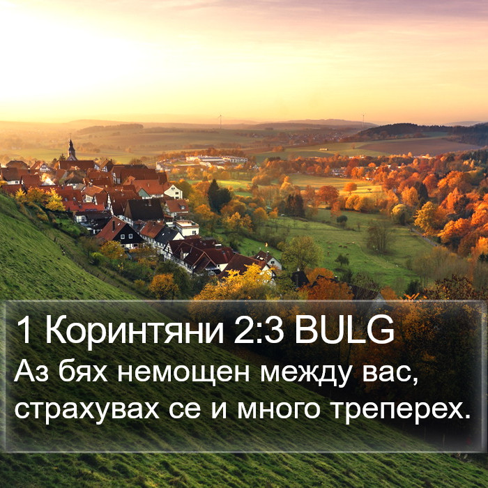 1 Коринтяни 2:3 BULG Bible Study