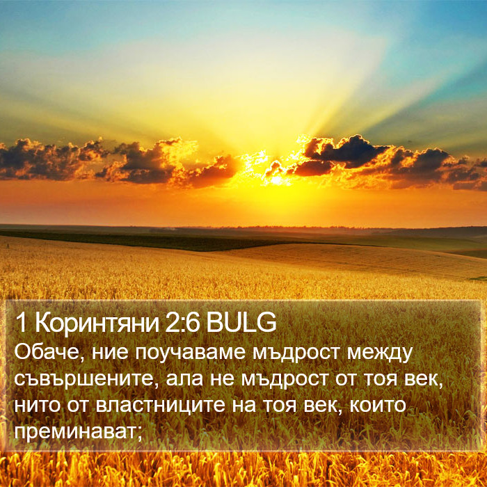 1 Коринтяни 2:6 BULG Bible Study