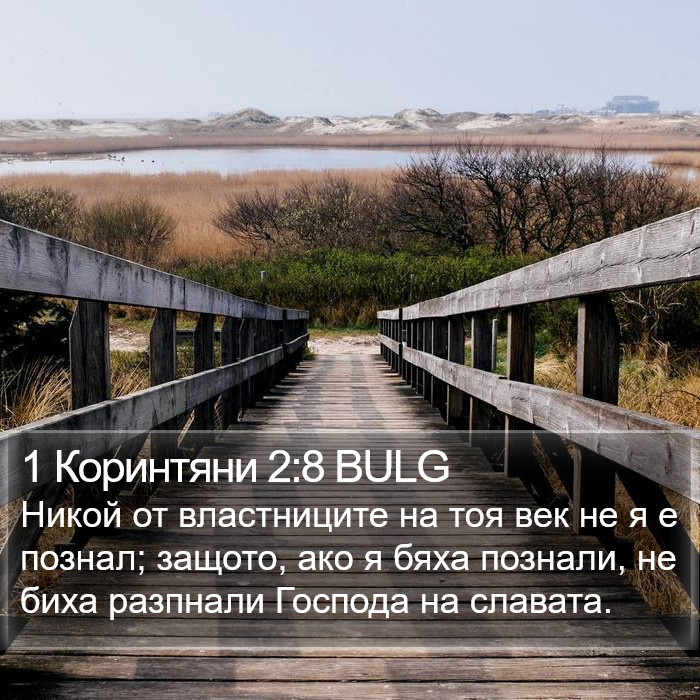 1 Коринтяни 2:8 BULG Bible Study