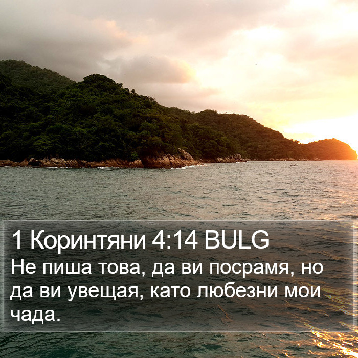 1 Коринтяни 4:14 BULG Bible Study