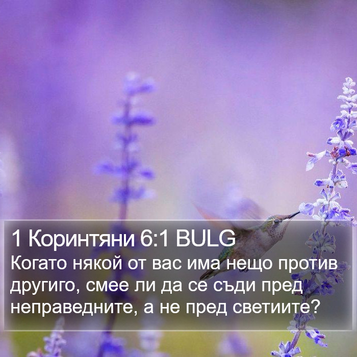 1 Коринтяни 6:1 BULG Bible Study