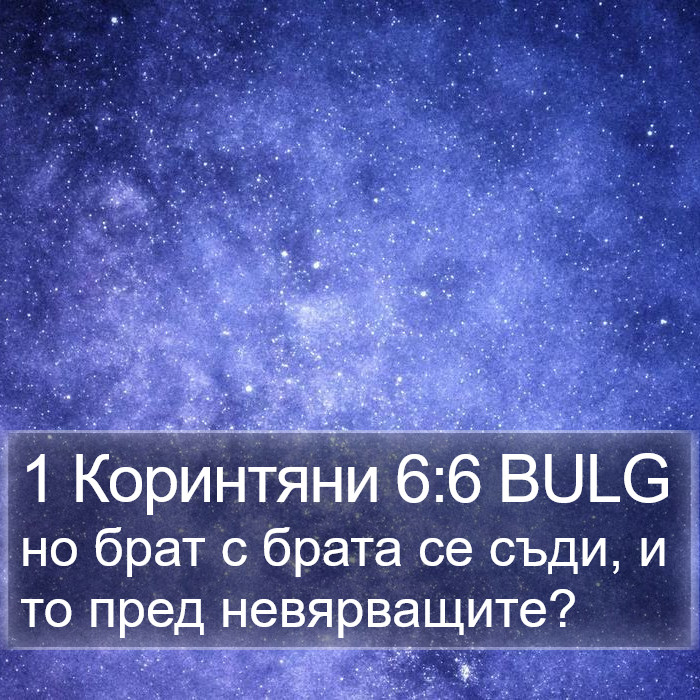 1 Коринтяни 6:6 BULG Bible Study