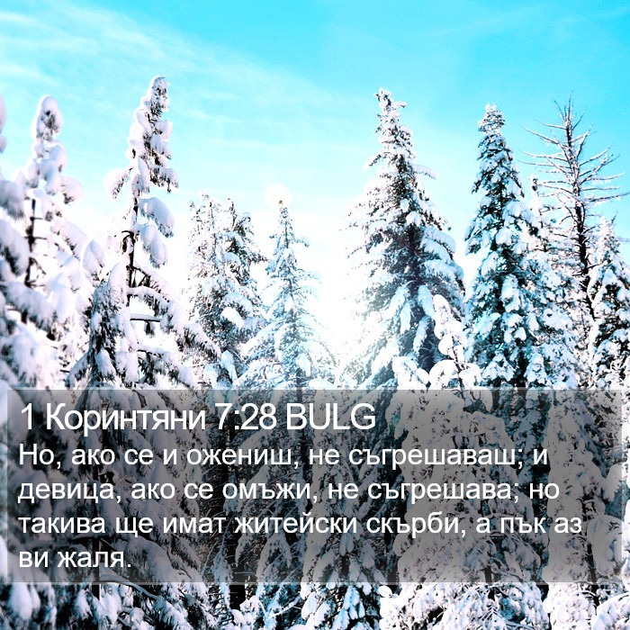 1 Коринтяни 7:28 BULG Bible Study