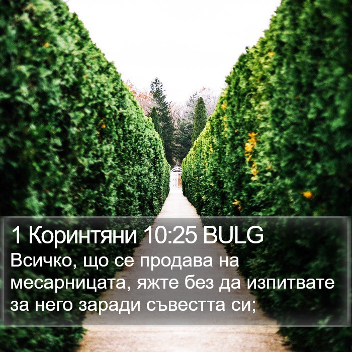 1 Коринтяни 10:25 BULG Bible Study