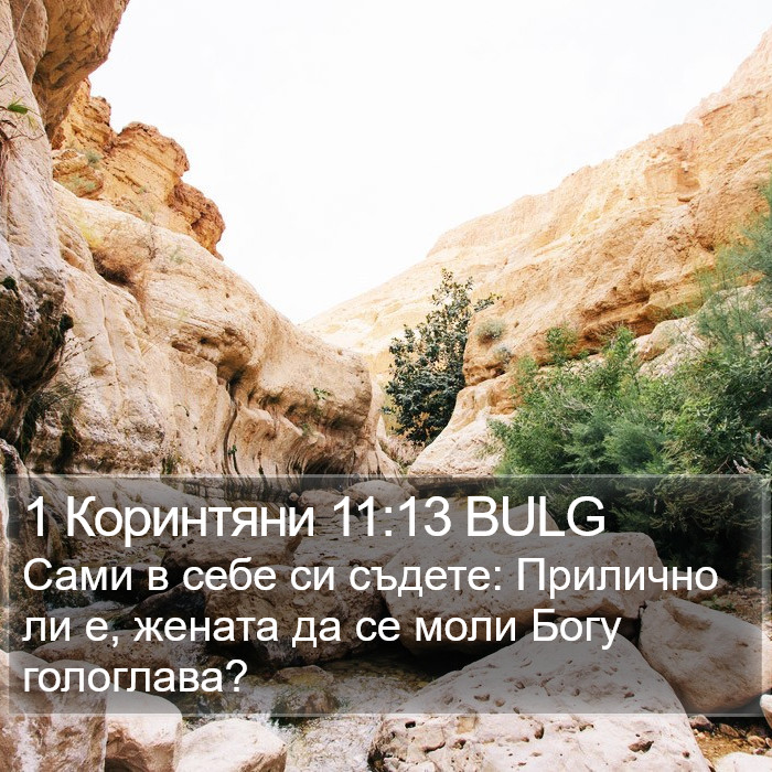 1 Коринтяни 11:13 BULG Bible Study