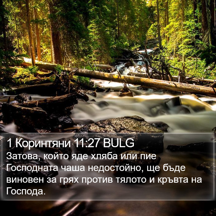 1 Коринтяни 11:27 BULG Bible Study