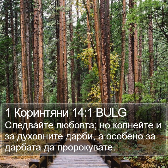 1 Коринтяни 14:1 BULG Bible Study