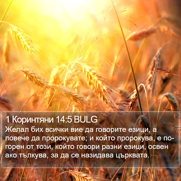 1 Коринтяни 14:5 BULG Bible Study