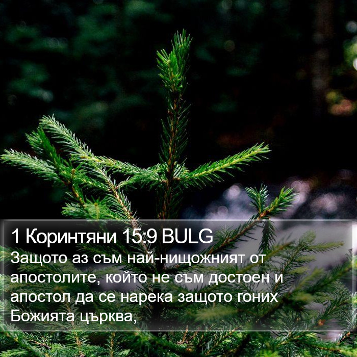 1 Коринтяни 15:9 BULG Bible Study