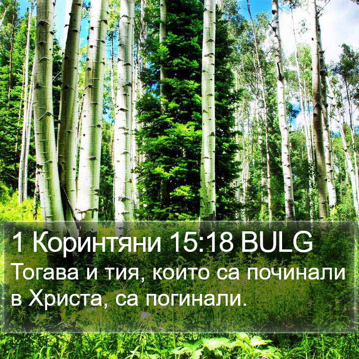 1 Коринтяни 15:18 BULG Bible Study