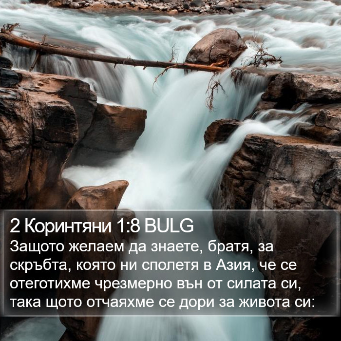 2 Коринтяни 1:8 BULG Bible Study