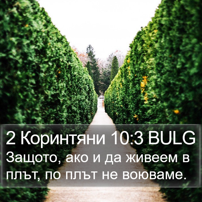 2 Коринтяни 10:3 BULG Bible Study