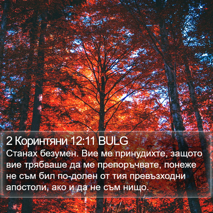 2 Коринтяни 12:11 BULG Bible Study