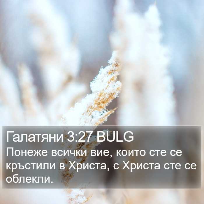 Галатяни 3:27 BULG Bible Study