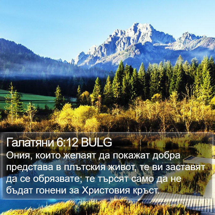 Галатяни 6:12 BULG Bible Study
