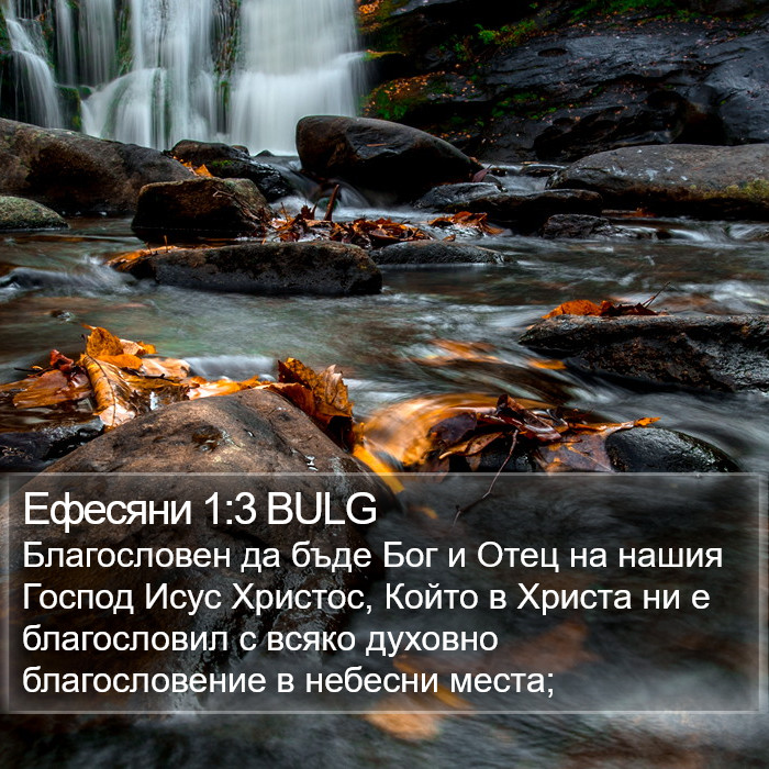 Ефесяни 1:3 BULG Bible Study