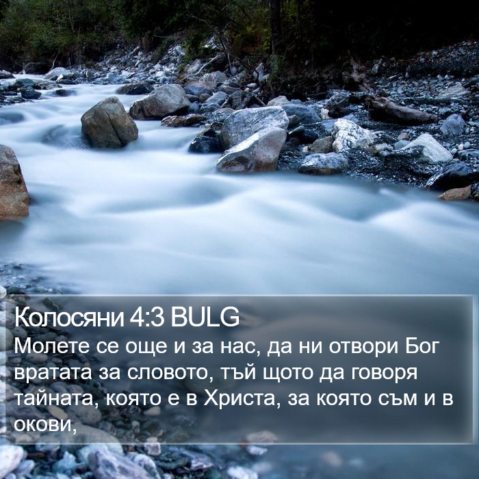 Колосяни 4:3 BULG Bible Study