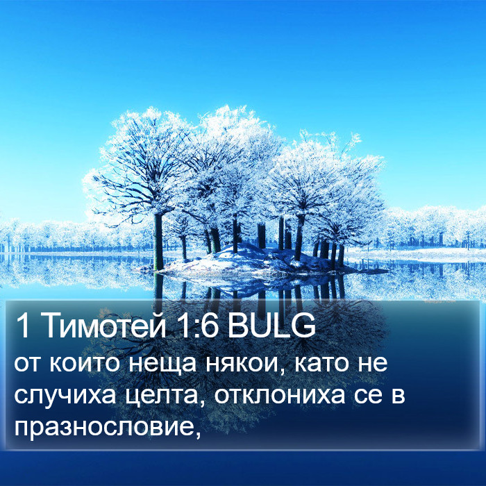 1 Тимотей 1:6 BULG Bible Study