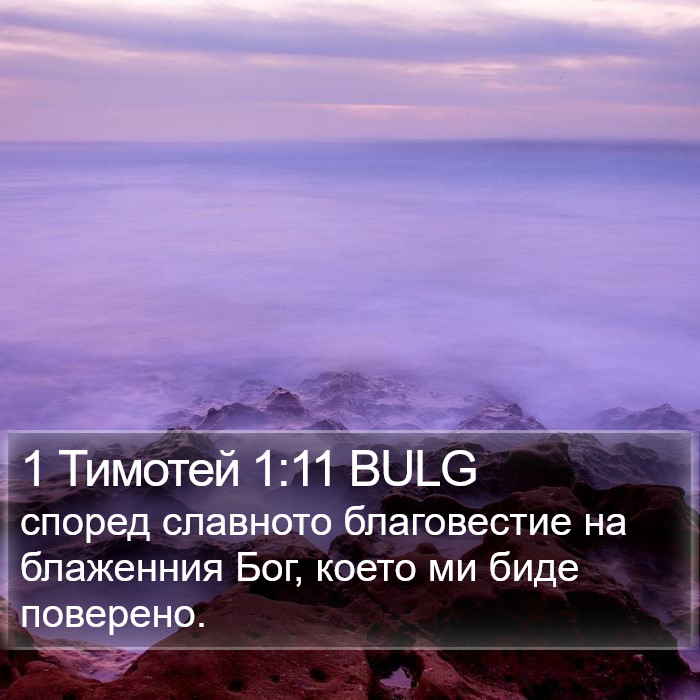 1 Тимотей 1:11 BULG Bible Study