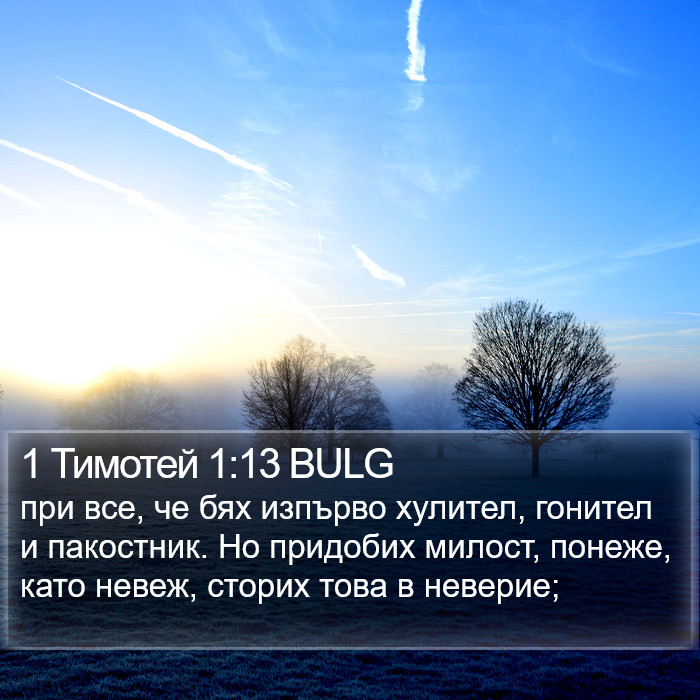 1 Тимотей 1:13 BULG Bible Study