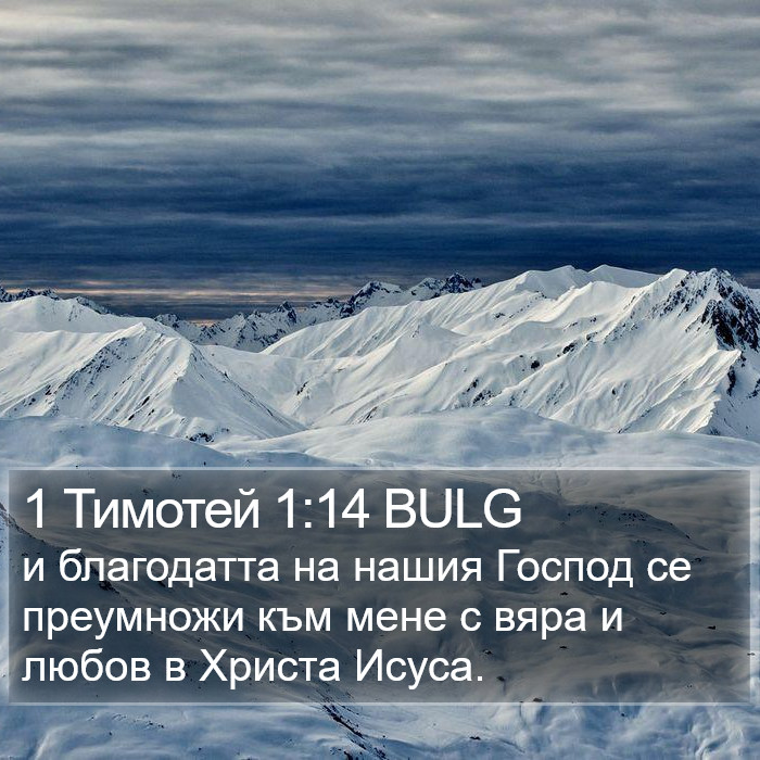 1 Тимотей 1:14 BULG Bible Study