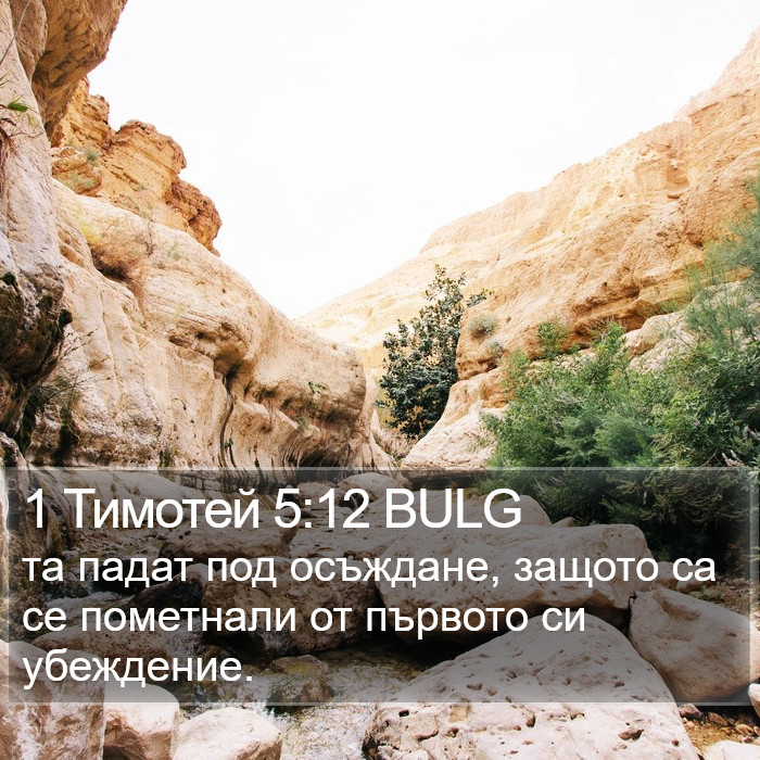 1 Тимотей 5:12 BULG Bible Study