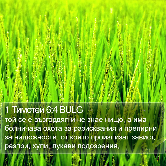 1 Тимотей 6:4 BULG Bible Study