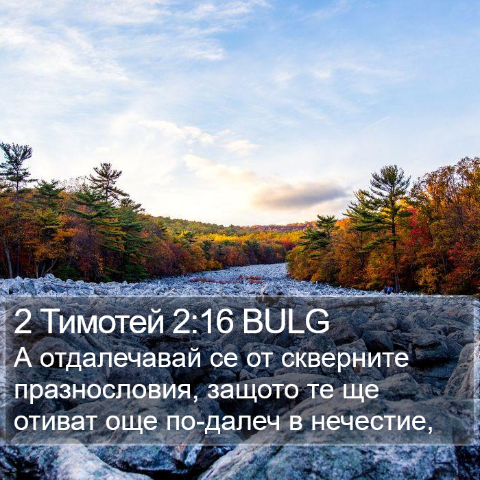 2 Тимотей 2:16 BULG Bible Study