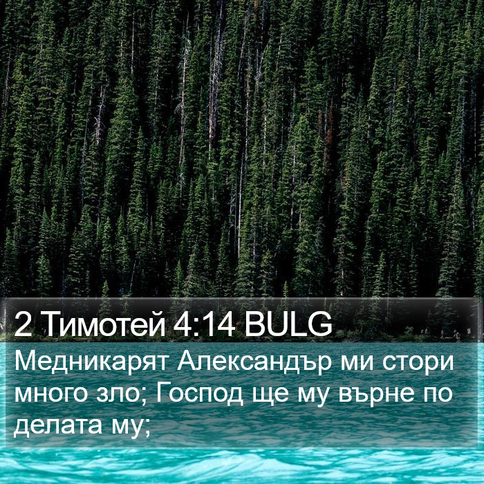 2 Тимотей 4:14 BULG Bible Study