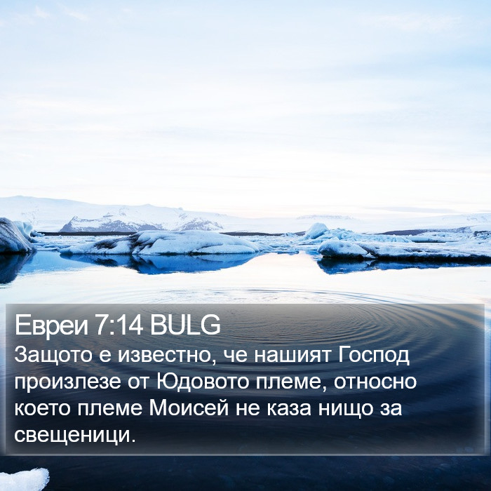 Евреи 7:14 BULG Bible Study