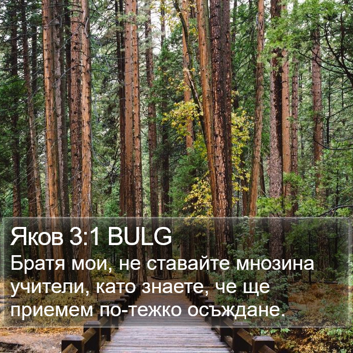 Яков 3:1 BULG Bible Study