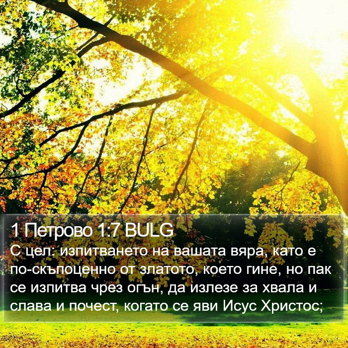 1 Петрово 1:7 BULG Bible Study