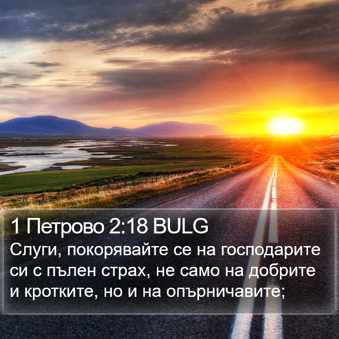 1 Петрово 2:18 BULG Bible Study