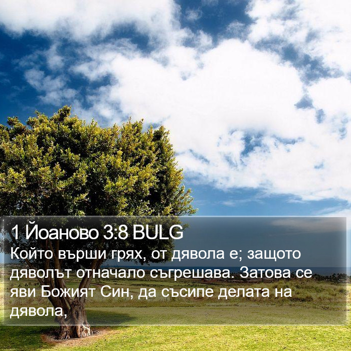 1 Йоаново 3:8 BULG Bible Study