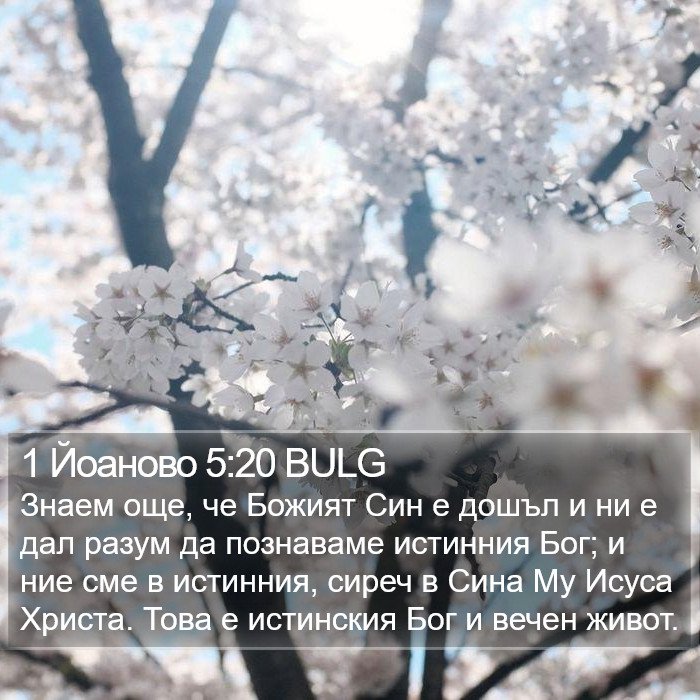 1 Йоаново 5:20 BULG Bible Study