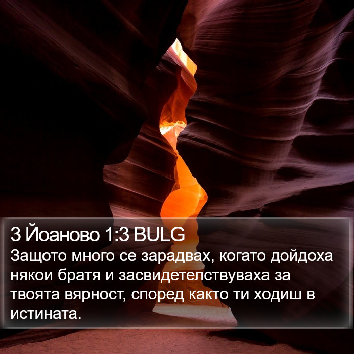 3 Йоаново 1:3 BULG Bible Study