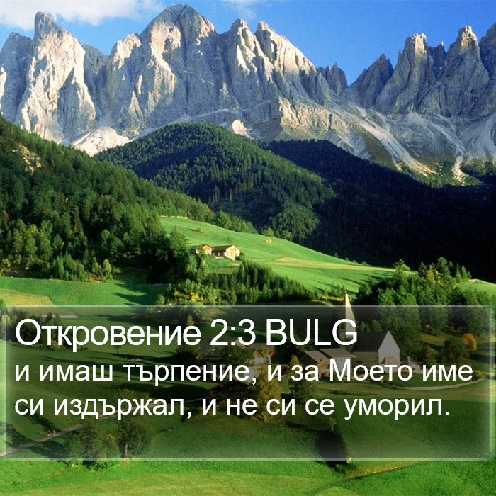 Откровение 2:3 BULG Bible Study